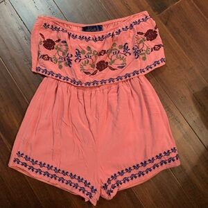 Blue Rain Coral Romper